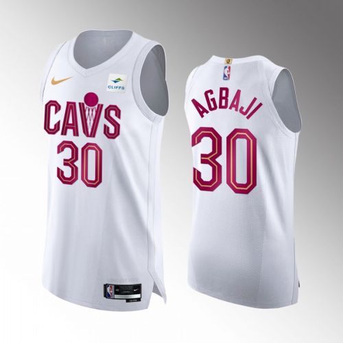 Cleveland Cavaliers Ochai Agbaji 30 2022-23 Association Edition White Jersey