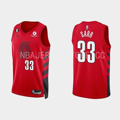 Portland Trail Blazers 33 Olivier Sarr Statement Edition Red Men Jersey 2022-23