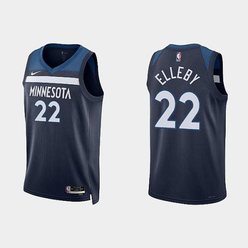 Minnesota Timberwolves 22 C. J. Elleby 2022-23 Icon Edition Navy Men Jersey