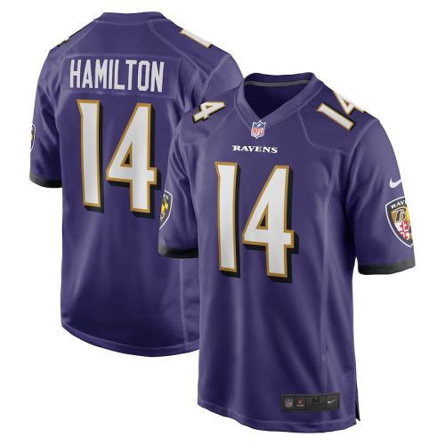 Kyle Hamilton 14 Baltimore Ravens Men Game Jersey - Purple