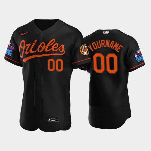 Custom 00 Little League Classic 2022-23 Baltimore Orioles Black Alternate Jersey