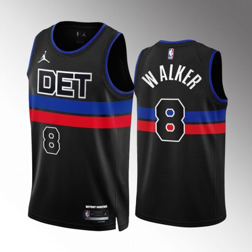 Kemba Walker 8 2022-23 Detroit Pistons Black Statement Edition Jersey Swingman