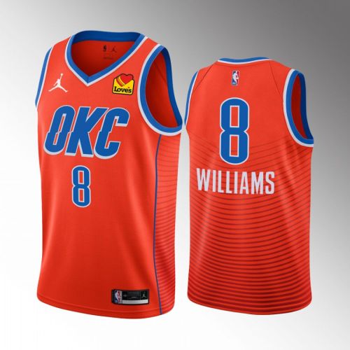 Oklahoma City Thunder Jalen Williams 8 2022-23 Statement Edition Orange Jersey Swingman