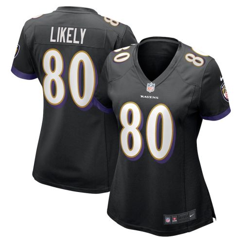 Isaiah Likely 80 Baltimore Ravens Women's Alternate Game Jersey - Black