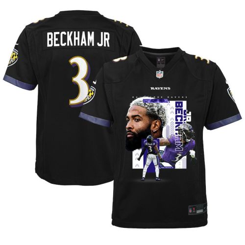 Odell Beckham Jr. 3 Baltimore Ravens OBJ Game YOUTH Jersey - Black