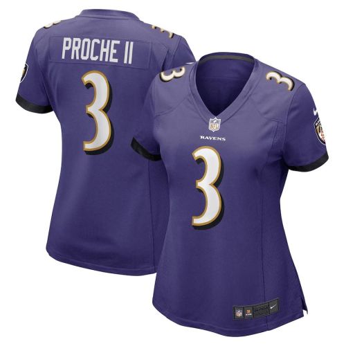 James Proche II 3 Baltimore Ravens Women's Team Game Player Jersey - Purple