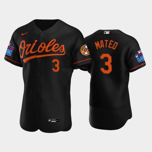 Jorge Mateo 3 Little League Classic 2022-23 Baltimore Orioles Black Alternate Jersey