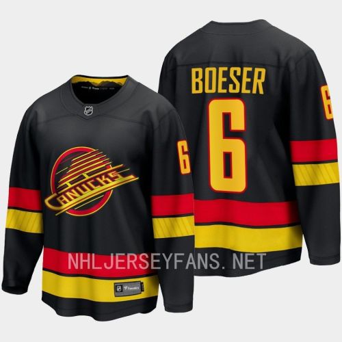 Vancouver Canucks Brock Boeser 6 2023-24 Alternate Jersey Breakaway Black