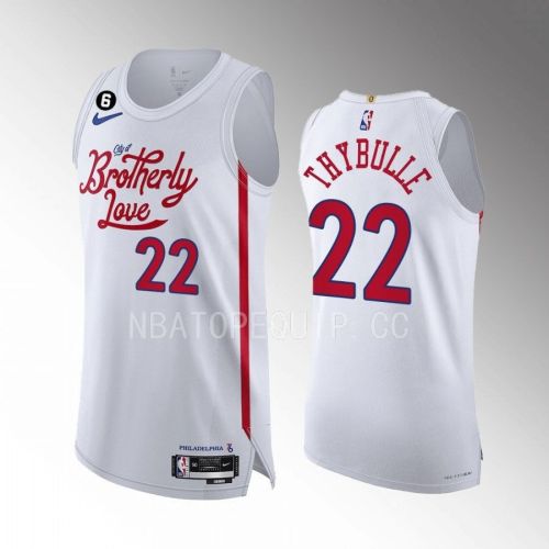 Philadelphia 76ers Matisse Thybulle 22 White Jersey 2022-23 City Edition