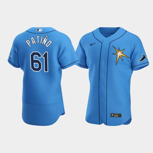 Luis Patino 61 Tampa Bay Rays Light Blue Alternate Jersey Jersey