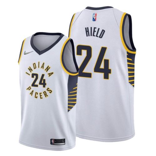 Buddy Hield 24 Indiana Pacers 2022 Association Edition White Jersey Diamond Badge - Men Jersey