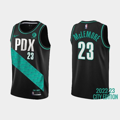 Portland Trail Blazers 23 Ben McLemore 2022-23 City Edition Black Men Jersey